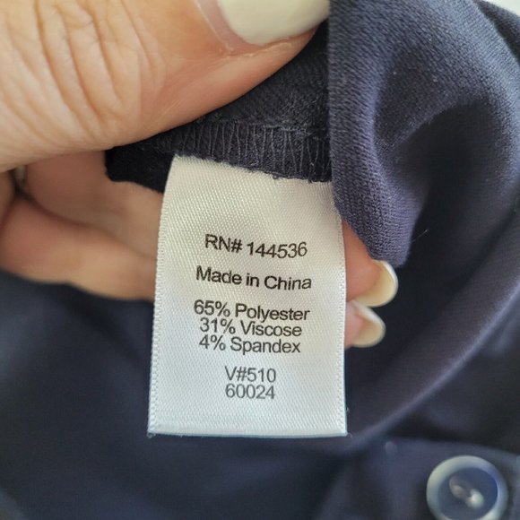 Coldwater Creek Pants Womens‎ 14Navy Blue Natural Fit Dress Trouser Office - Picture 4 of 12